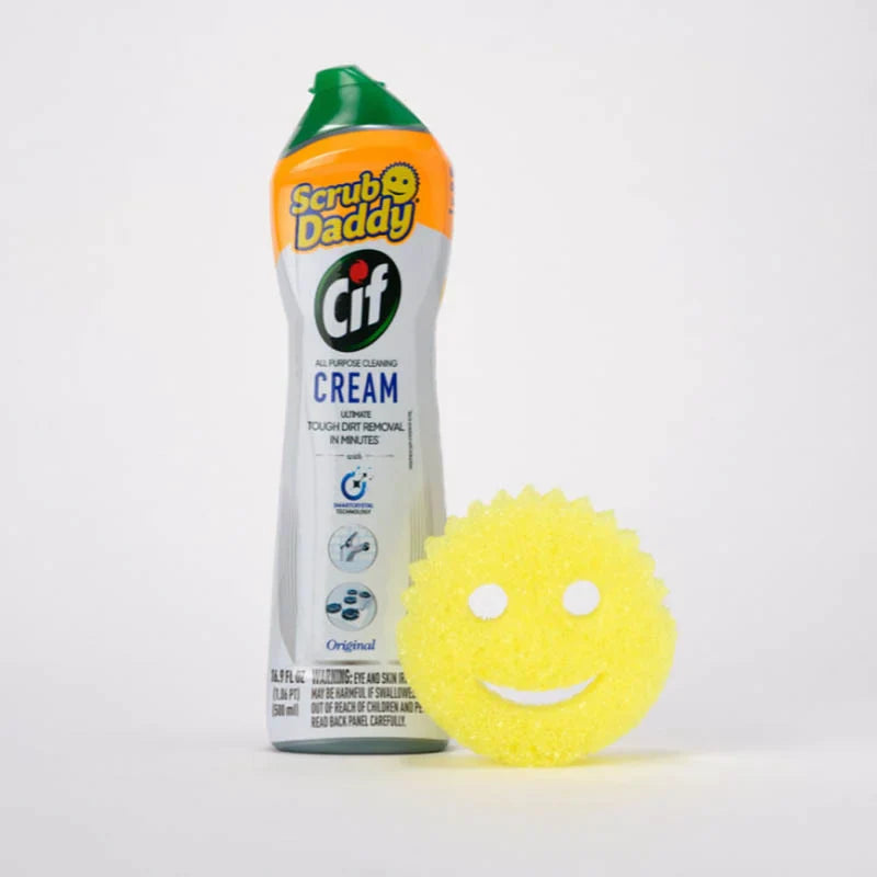 Cif/Scrub Daddy Sponge and Cleaning Cleanser Bundle